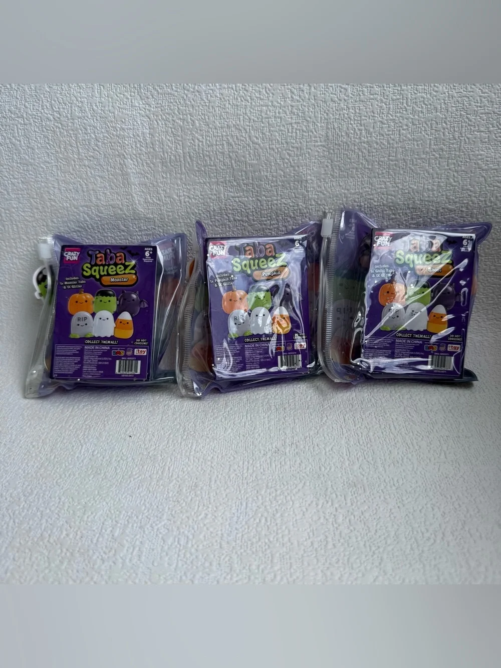 RMS Crazy Fun Taba Squeez Halloween Squishy Set Monster Pumpkin Ghost New